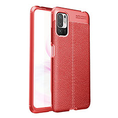 Funda Silicona Goma de Cuero Carcasa para Xiaomi POCO M3 Pro 5G Rojo