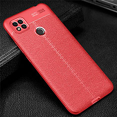 Funda Silicona Goma de Cuero Carcasa para Xiaomi Redmi 10A 4G Rojo