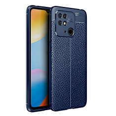 Funda Silicona Goma de Cuero Carcasa para Xiaomi Redmi 10C 4G Azul