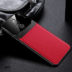Funda Silicona Goma de Cuero Carcasa para Xiaomi Redmi 8 Rojo