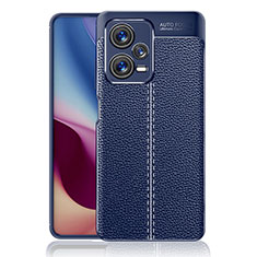 Funda Silicona Goma de Cuero Carcasa para Xiaomi Redmi Note 12 Pro+ Plus 5G Azul