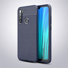 Funda Silicona Goma de Cuero Carcasa para Xiaomi Redmi Note 8 (2021) Azul