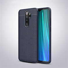 Funda Silicona Goma de Cuero Carcasa para Xiaomi Redmi Note 8 Pro Azul