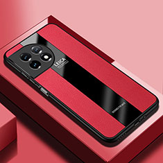 Funda Silicona Goma de Cuero Carcasa PB1 para OnePlus Ace 2 Pro 5G Rojo