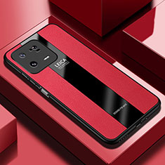 Funda Silicona Goma de Cuero Carcasa PB1 para Xiaomi Mi 13 5G Rojo