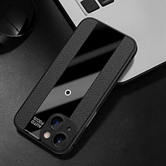 Funda Silicona Goma de Cuero Carcasa S01 para Apple iPhone 14 Negro