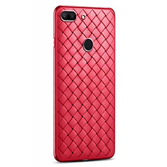 Funda Silicona Goma de Cuero Carcasa S01 para Huawei Honor 9 Lite Rojo