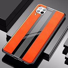 Funda Silicona Goma de Cuero Carcasa S01 para Huawei Nova 6 SE Naranja