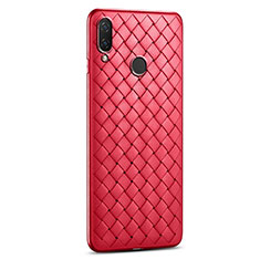 Funda Silicona Goma de Cuero Carcasa S01 para Huawei P Smart (2019) Rojo