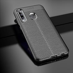 Funda Silicona Goma de Cuero Carcasa S01 para Huawei P Smart+ Plus (2019) Negro