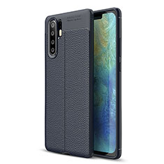 Funda Silicona Goma de Cuero Carcasa S01 para Huawei P30 Pro Azul