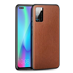 Funda Silicona Goma de Cuero Carcasa S01 para Huawei P40 Marron