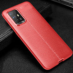 Funda Silicona Goma de Cuero Carcasa S01 para Oppo F19 Pro+ Plus 5G Rojo