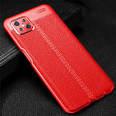 Funda Silicona Goma de Cuero Carcasa S01 para Oppo Reno4 Z 5G Rojo