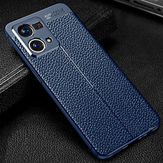 Funda Silicona Goma de Cuero Carcasa S01 para Oppo Reno7 4G Azul