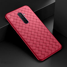 Funda Silicona Goma de Cuero Carcasa S01 para Realme X2 Pro Rojo