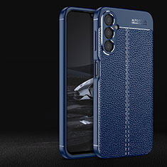 Funda Silicona Goma de Cuero Carcasa S01 para Samsung Galaxy A14 5G Azul