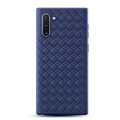 Funda Silicona Goma de Cuero Carcasa S01 para Samsung Galaxy Note 10 5G Azul