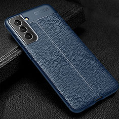 Funda Silicona Goma de Cuero Carcasa S01 para Samsung Galaxy S25 Plus 5G Azul