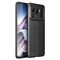 Funda Silicona Goma de Cuero Carcasa S01 para Xiaomi Mi 11 Ultra 5G Negro