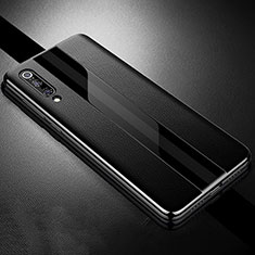 Funda Silicona Goma de Cuero Carcasa S01 para Xiaomi Mi 9 Lite Negro