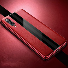Funda Silicona Goma de Cuero Carcasa S01 para Xiaomi Mi A3 Lite Rojo
