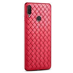 Funda Silicona Goma de Cuero Carcasa S01 para Xiaomi Redmi Note 7 Pro Rojo