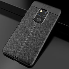 Funda Silicona Goma de Cuero Carcasa S02 para Huawei Mate 20 Negro