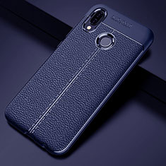 Funda Silicona Goma de Cuero Carcasa S02 para Huawei Nova 3e Azul