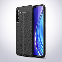 Funda Silicona Goma de Cuero Carcasa S02 para Oppo K5 Negro