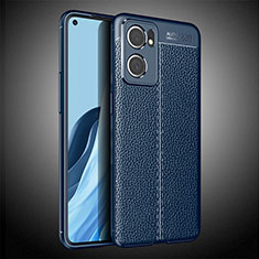 Funda Silicona Goma de Cuero Carcasa S02 para Oppo Reno7 5G Azul