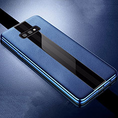 Funda Silicona Goma de Cuero Carcasa S02 para Samsung Galaxy S10e Azul