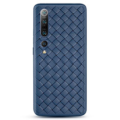 Funda Silicona Goma de Cuero Carcasa S02 para Xiaomi Mi 10 Pro Azul