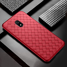 Funda Silicona Goma de Cuero Carcasa S02 para Xiaomi Redmi 8A Rojo