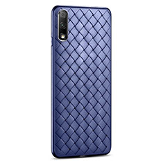 Funda Silicona Goma de Cuero Carcasa S03 para Huawei Honor 9X Azul