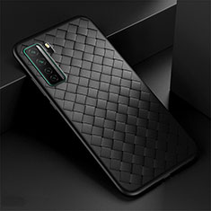 Funda Silicona Goma de Cuero Carcasa S03 para Huawei P40 Lite 5G Negro