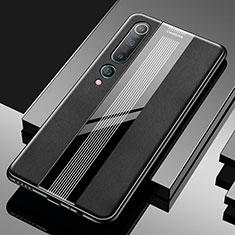 Funda Silicona Goma de Cuero Carcasa S03 para Xiaomi Mi 10 Negro