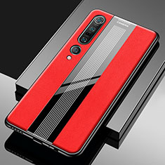 Funda Silicona Goma de Cuero Carcasa S03 para Xiaomi Mi 10 Pro Rojo