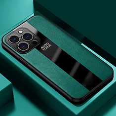 Funda Silicona Goma de Cuero Carcasa S04 para Apple iPhone 13 Pro Max Verde