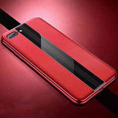 Funda Silicona Goma de Cuero Carcasa S04 para Apple iPhone 7 Plus Rojo