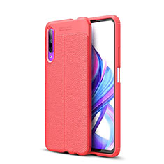 Funda Silicona Goma de Cuero Carcasa S04 para Huawei Honor 9X Pro Rojo