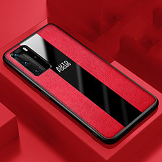 Funda Silicona Goma de Cuero Carcasa S04 para Huawei P40 Pro Rojo