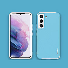 Funda Silicona Goma de Cuero Carcasa S04 para Samsung Galaxy S21 Plus 5G Azul Cielo