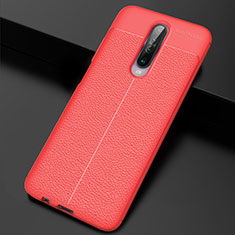 Funda Silicona Goma de Cuero Carcasa S04 para Xiaomi Redmi K30 5G Rojo