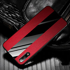 Funda Silicona Goma de Cuero Carcasa S05 para Huawei Honor 9X Rojo