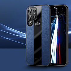 Funda Silicona Goma de Cuero Carcasa S07 para Samsung Galaxy S21 Ultra 5G Azul