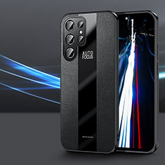 Funda Silicona Goma de Cuero Carcasa S07 para Samsung Galaxy S21 Ultra 5G Negro