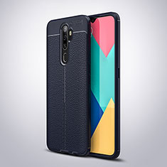 Funda Silicona Goma de Cuero Carcasa S08 para Oppo A9 (2020) Azul