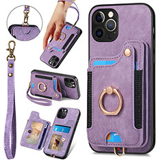 Funda Silicona Goma de Cuero Carcasa SD1 para Apple iPhone 13 Pro Purpura Claro