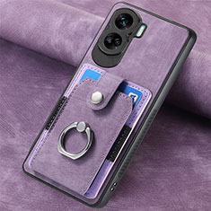 Funda Silicona Goma de Cuero Carcasa SD1 para Huawei Honor 90 Lite 5G Purpura Claro